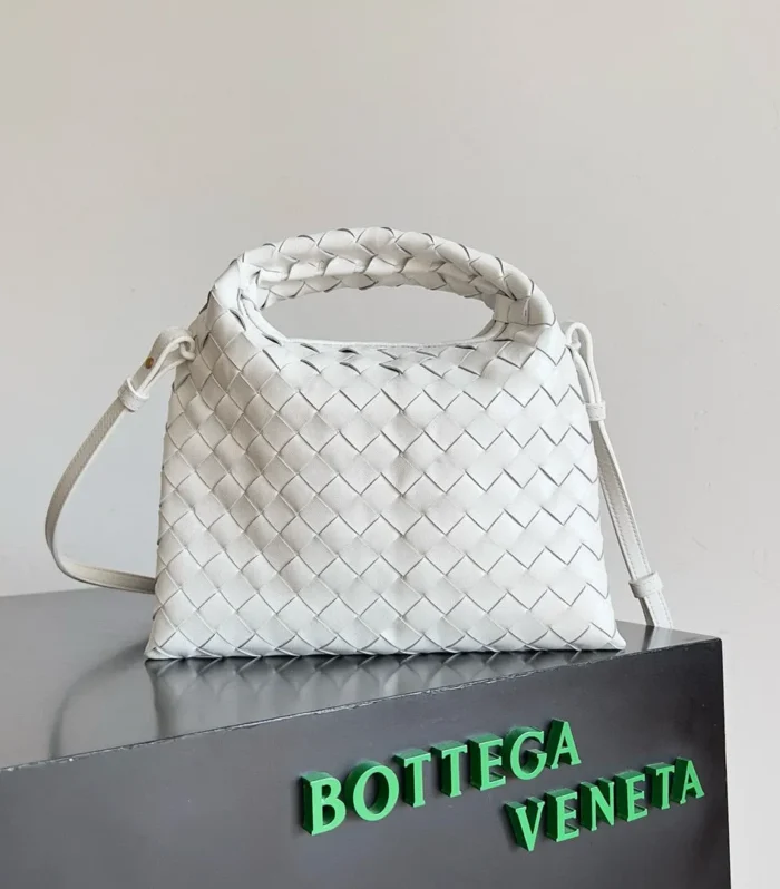 Bv Mini Hop White Calfskin