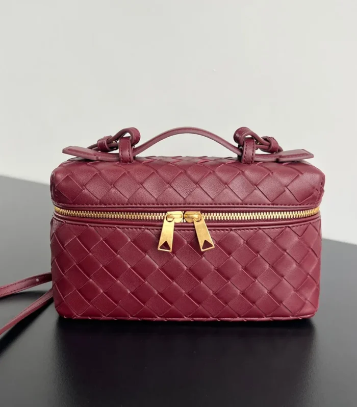 Bang Bang 22 Vanity Case In Burgundy Red Calfskin