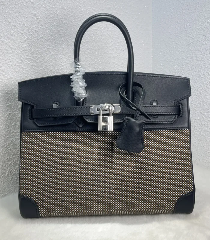 Birkin Waffle Canvas 25 Black