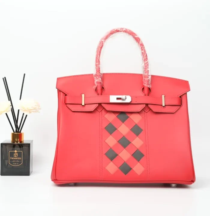 Birkin Woven 30 Red Swift