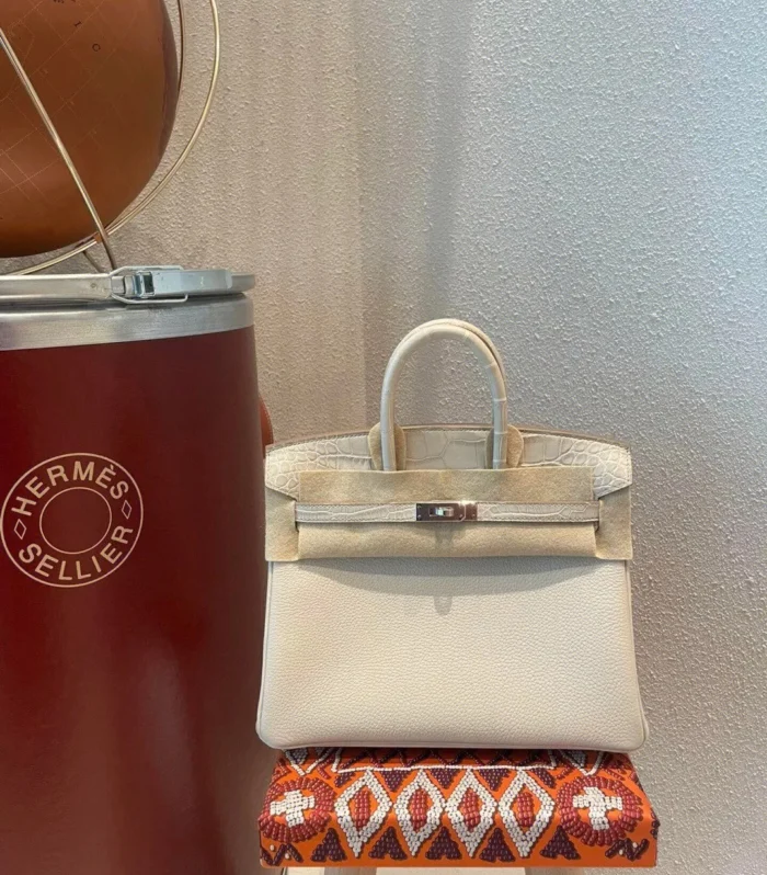 Birkin Touch 25 Glacier White