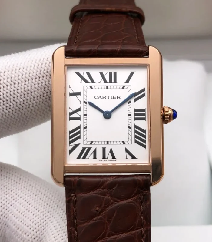 TANK LOUIS QUARTZ ROSE GOLD CASE