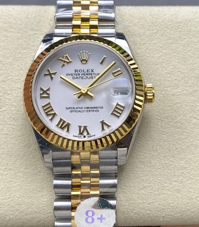 Datejust 31mm Yellow Gold Steel White Dial