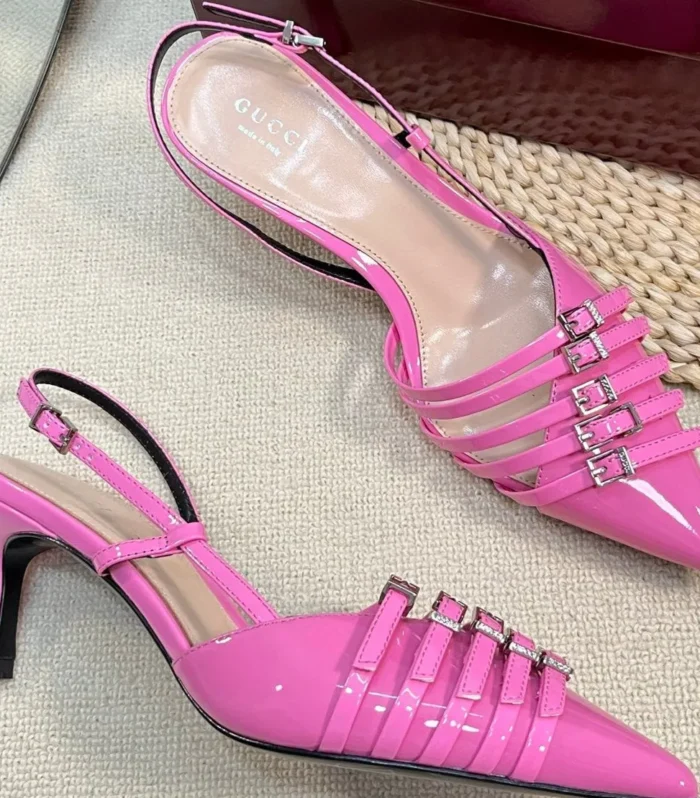 GC Regent Buckles Slingback Pink Patent Leather 294603