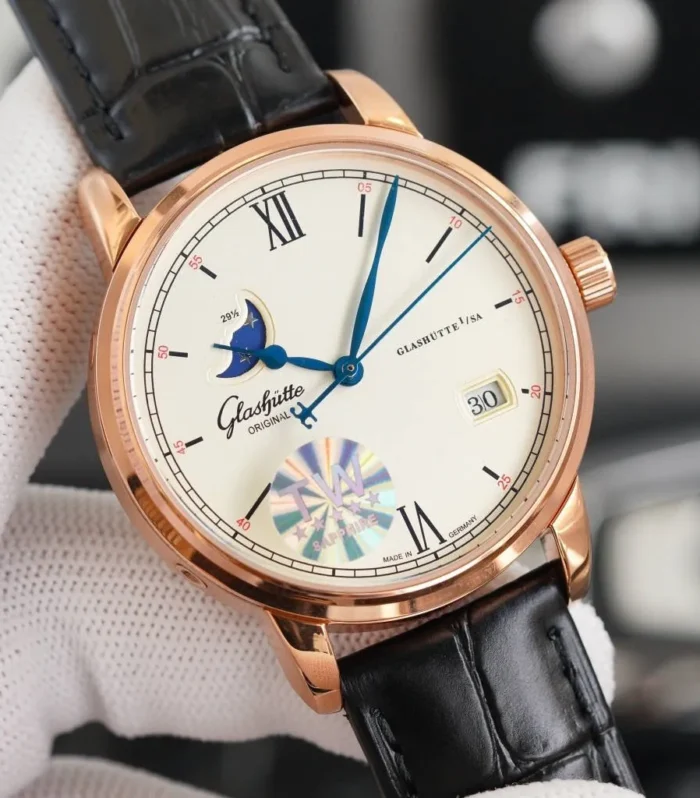 SENATOR PANAROMA MOONPHASE ROSE GOLD WHITE DIAL