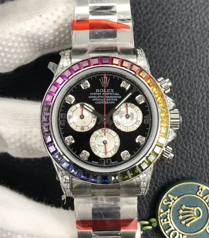 DAYTONA WHITE GOLD CUSTOM RAINBOW 116520