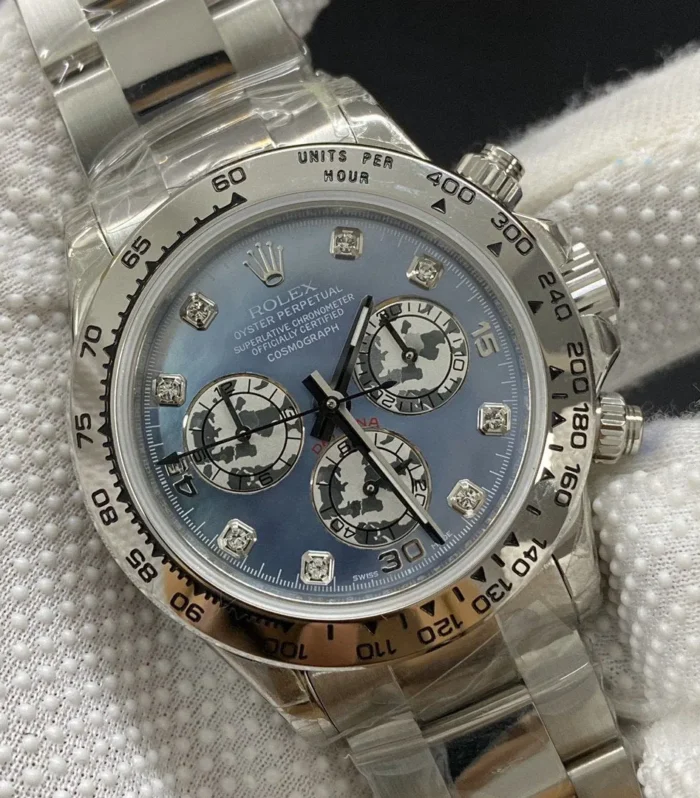 DAYTONA STAINLESS STEEL CUSTOM MOP DIAL DIAMOND NUMERALS