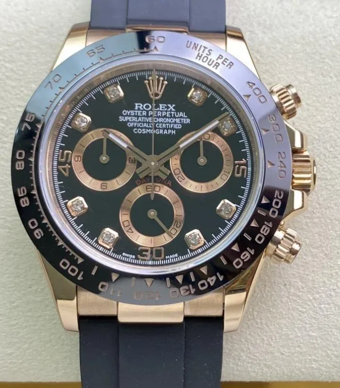 DAYTONA ROSE ROSE GOLD 40MM CERAMIC DIAMOND NUMERALS