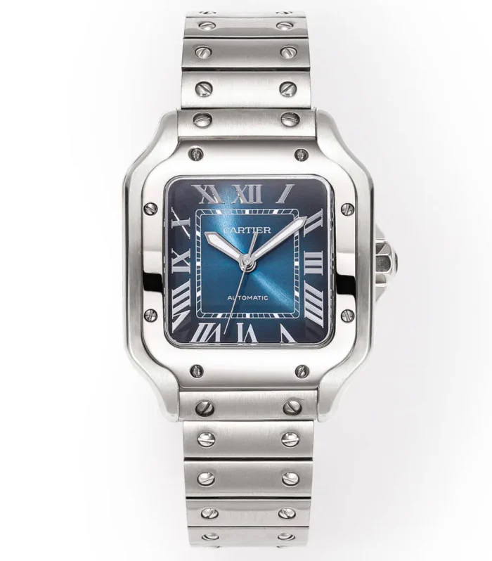 SANTOS LADY 35.1MM STEEL CASE BLUE DIAL