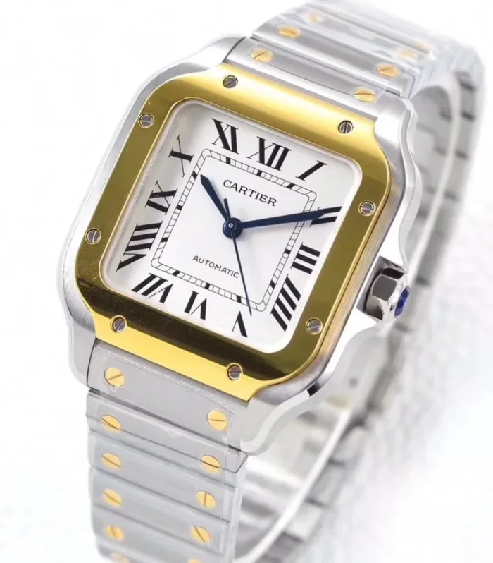 SANTOS LADY 35.1MM AUTOMATIC GOLD STEEL