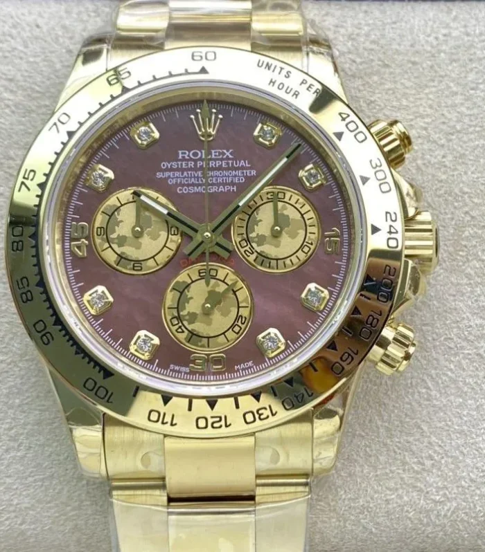 DAYTONA CUSTOM GOLD CASE RED PEARL DIAL