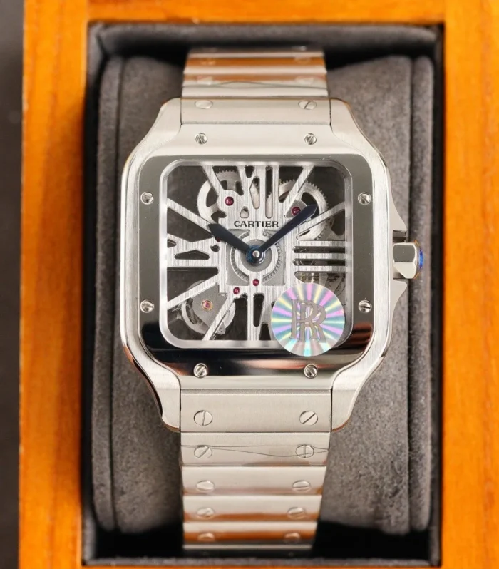 SANTOS DE CARTIE STAINLES STEEL SKELETON DIAL