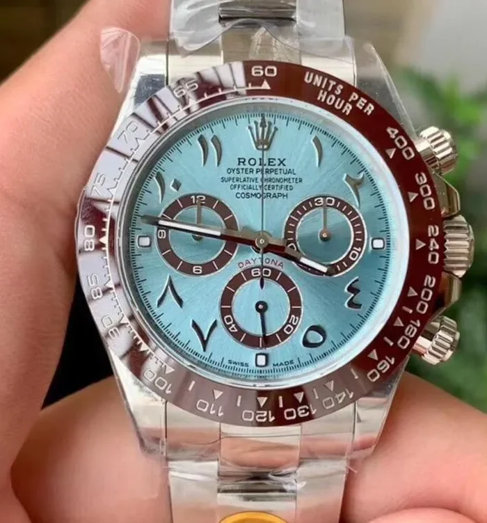 DAYTONA 116520 CUSTOM ICE BLUE CERAMIC ARABIC