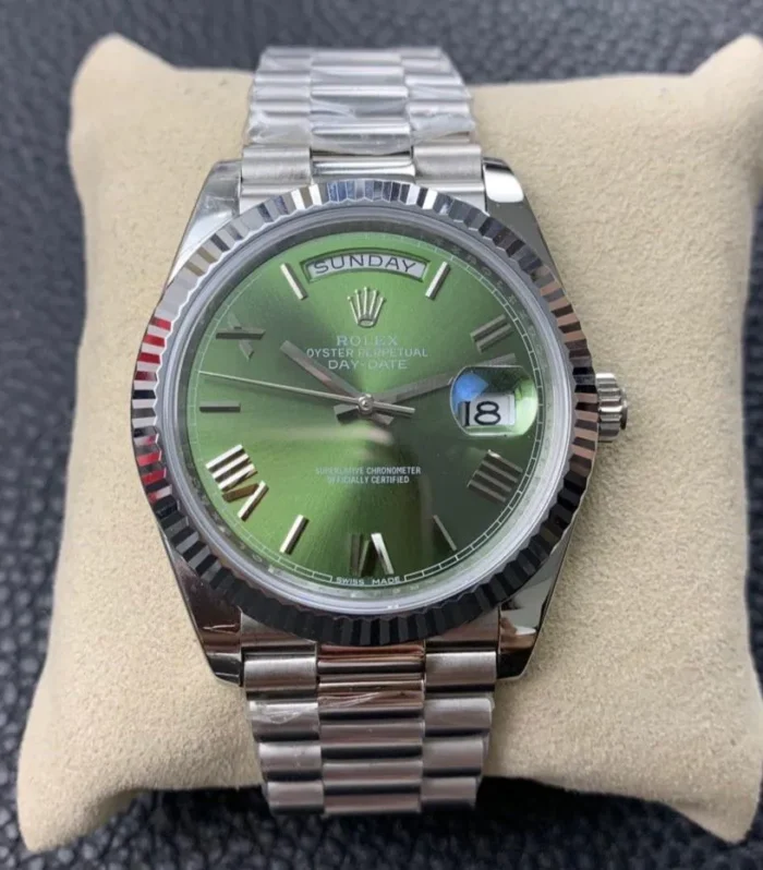 DAY-DATE 41MM STAINLESS STEEL CASE GREEN DIAL