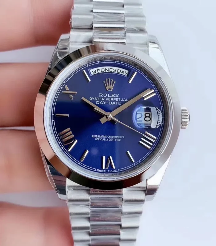 DAY-DATE 41MM STAINLESS STEEL BLUE DIAL
