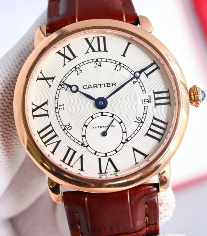 RONDE LOUIS CARTIE 40MM ROSE GOLD WHITE DIAL