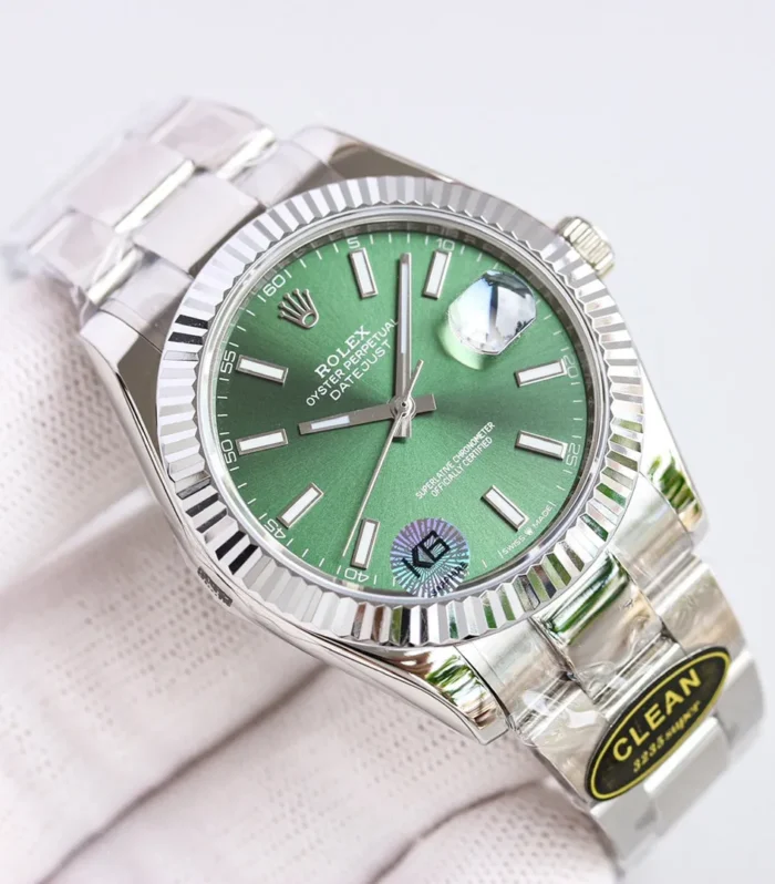 DATEJUST 41MM STEEL CASE GREEN DIAL