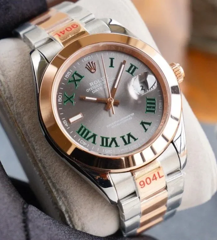 DATEJUST 41MM SMOOTH BEZEL WIMBLEDON DIAL