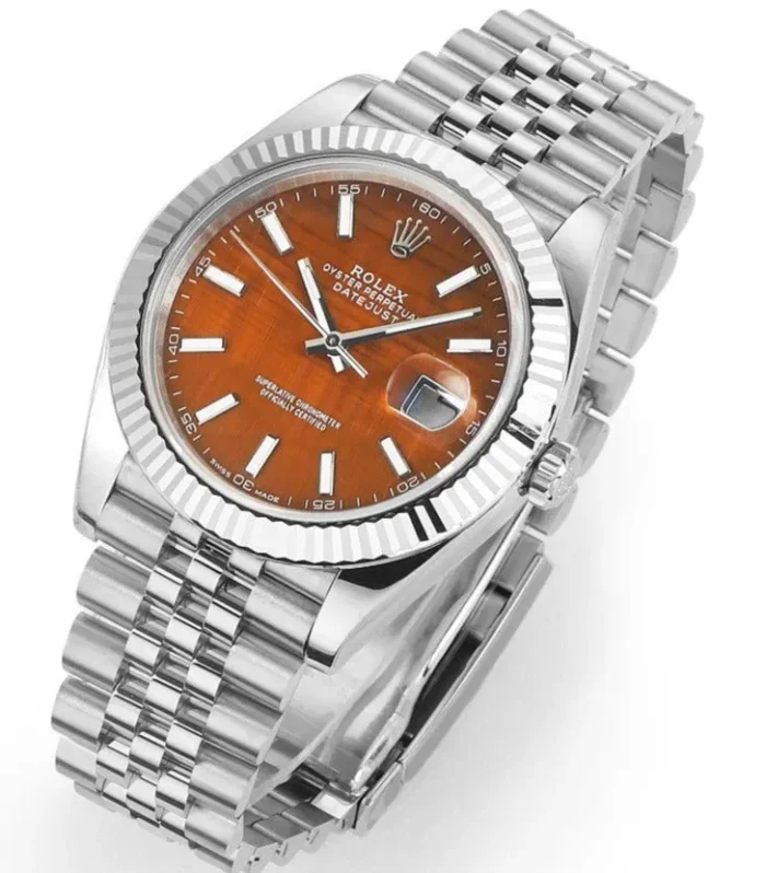 DATEJUST 41MM CUSTOM STEEL CASE TIGER EYE DIAL