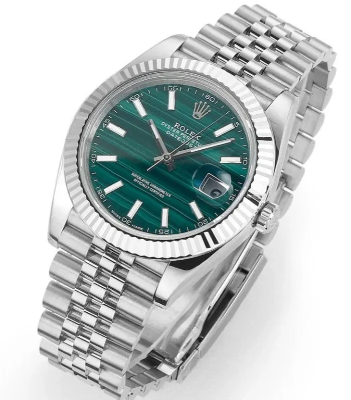 DATEJUST 41MM CUSTOM STEEL CASE MALACHITE DIAL