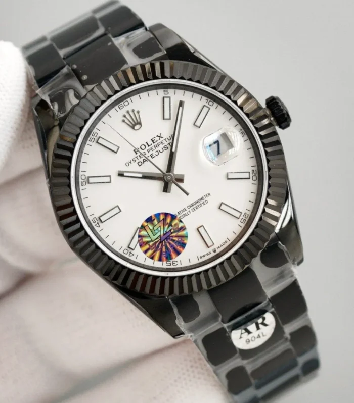DATEJUST 41MM CUSTOM BLACK PVD WHITE DIAL