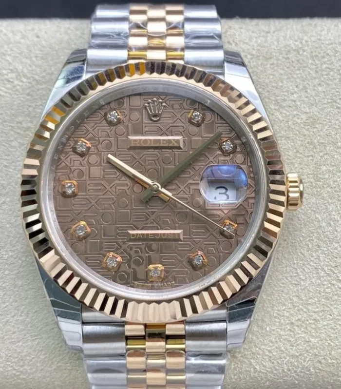 DATEJUST 41 TWO-TONE ROSE GOLD CHOCOLATE DIAL