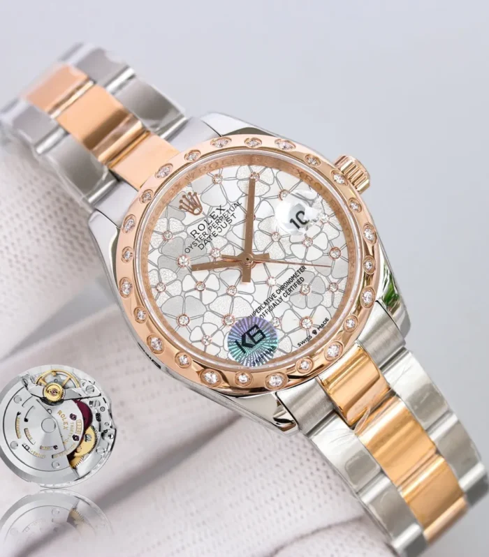 DATEJUST 31 TWO-TONE PINK GOLD STEEL GREY DIAL