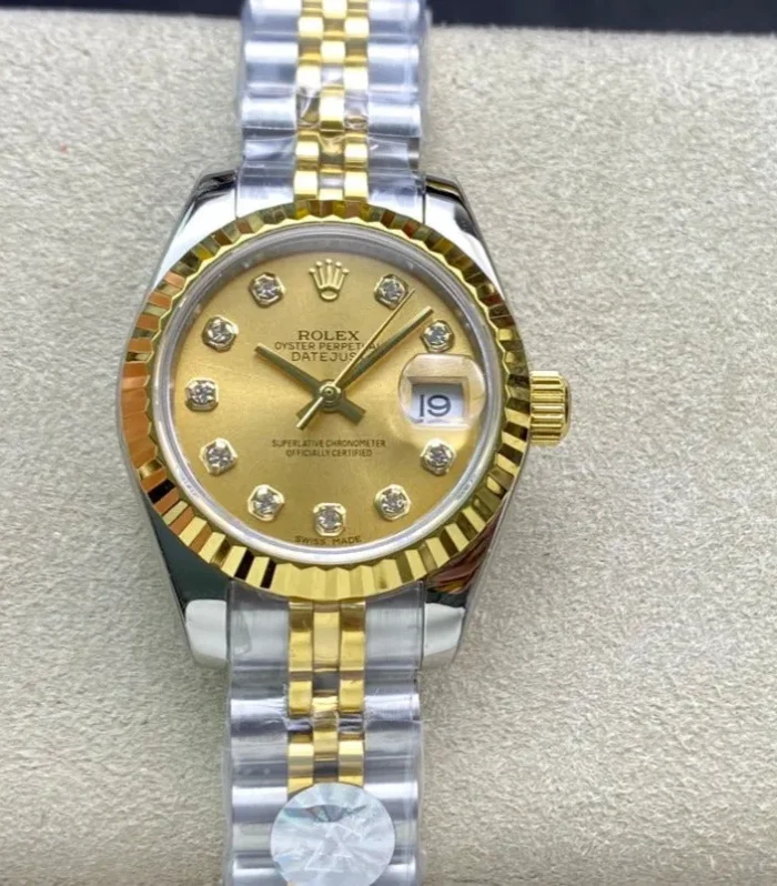 DATEJUST 28 TWO-TONE GOLD STEEL