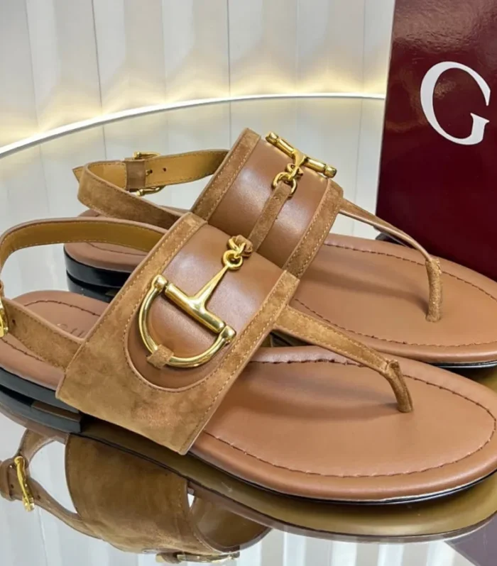 GC 25 Thong Sandal Brown Suede Sheepskin 294658