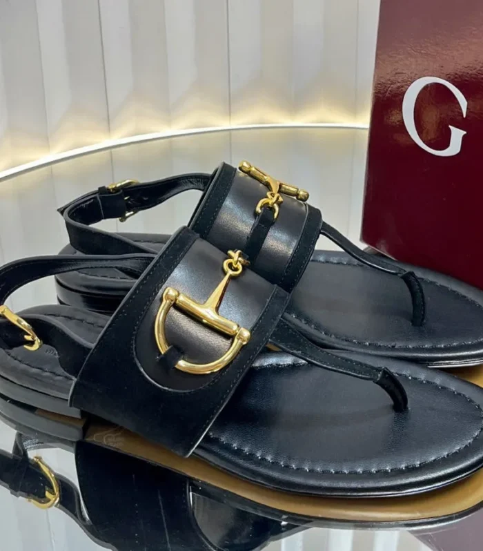 GC 25 Thong Sandal Black Suede Sheepskin 294660