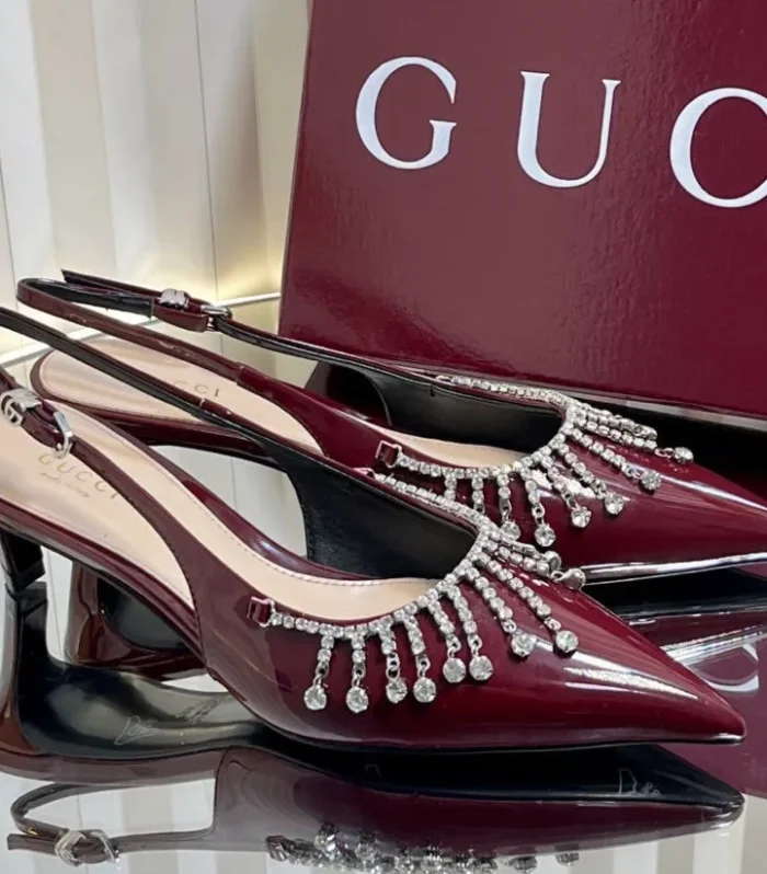 GC 25 Embellished Slingback Red Patent Leather 294627