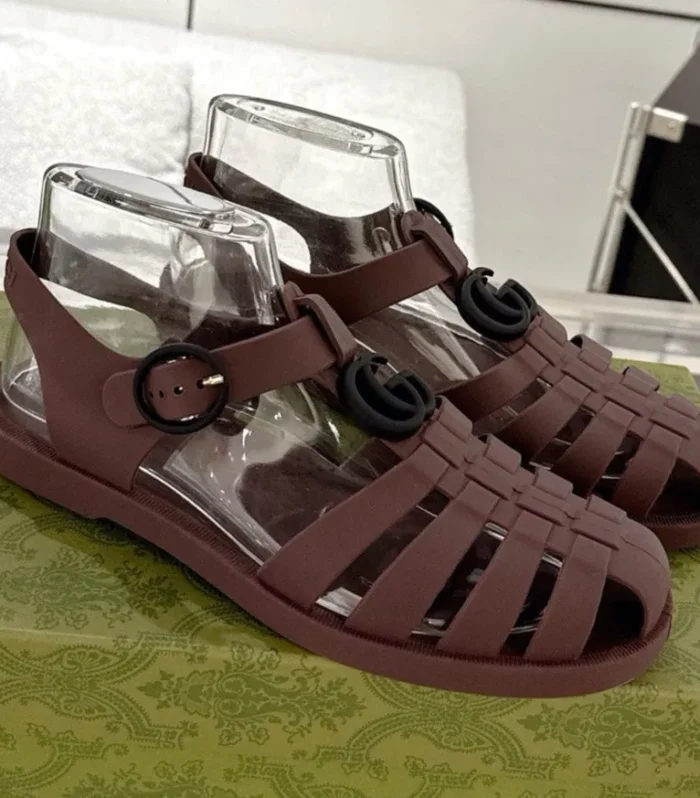 GC 25 Black Double G Sandal bordeaux Rubber 292436