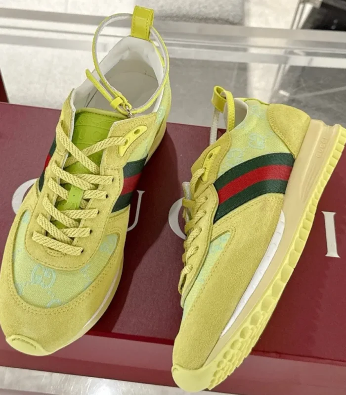 GC 2025 Re-Motion Sneaker Acid Green Suede Cowhide 292413
