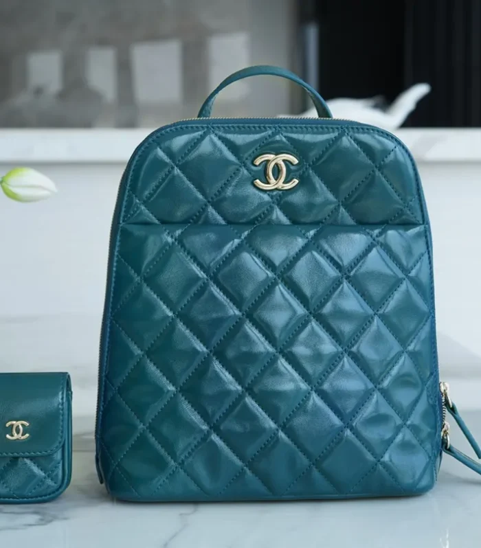 Gabrielle Backpack Calfskin Lake Blue