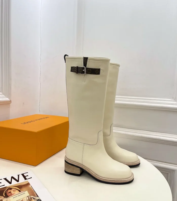 Biker Buckle High Boot