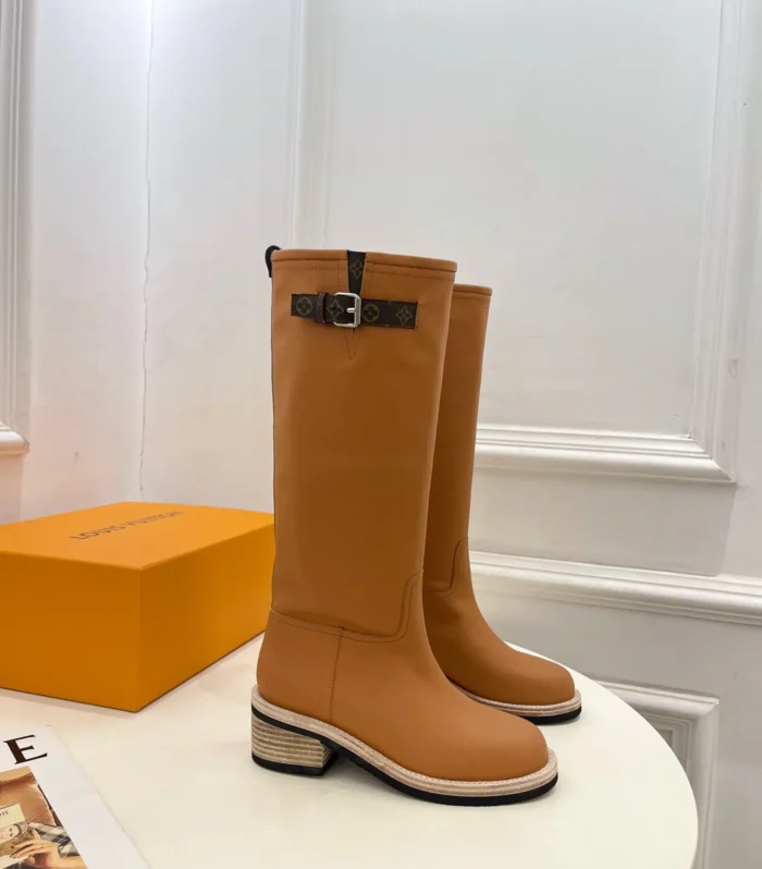 Biker Buckle High Boot