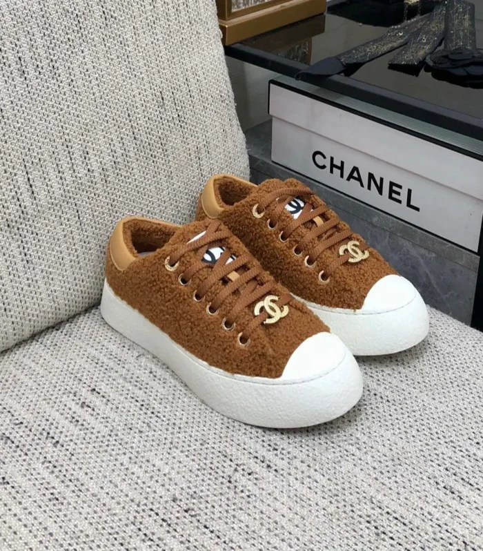 CC Low Sneaker Brown Yellow Wool