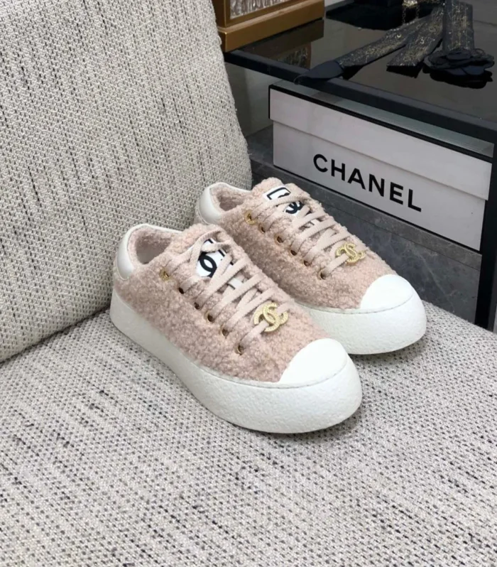 CC Low Sneaker Beige Wool