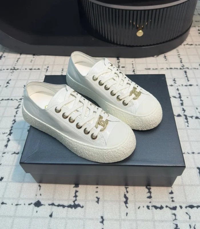 CC Low Sneaker 30mm White Calfskin