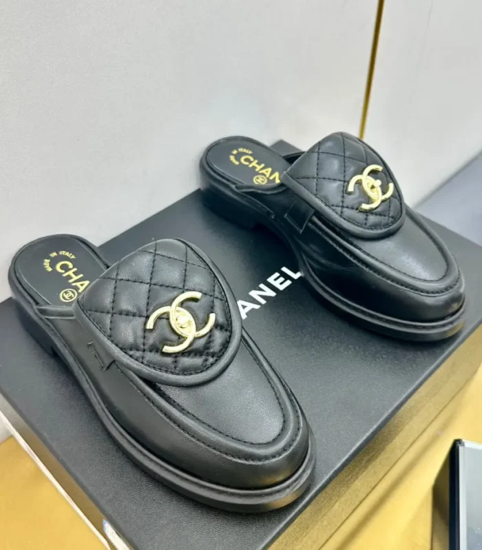CC Loafers Mule Black Sheepskin 238488