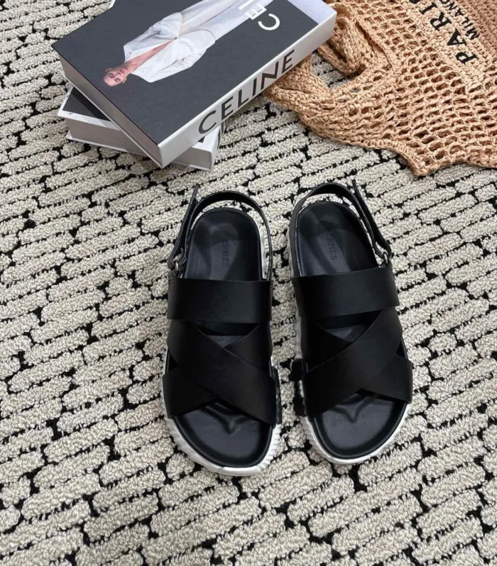 ELECTRIC SANDAL BLACK CALFSKIN