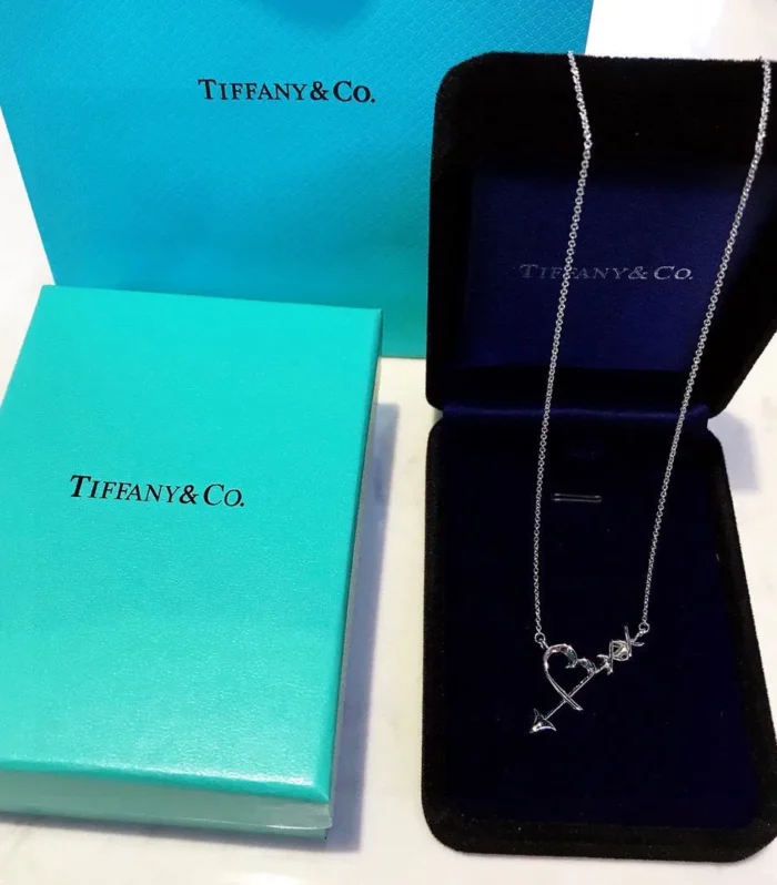 Arrow Heart Silver Necklace