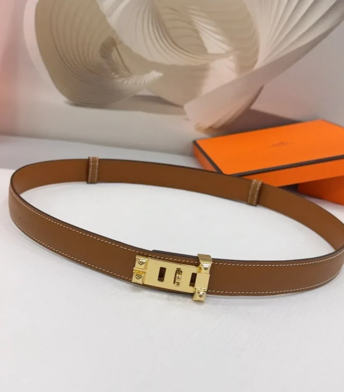 Collier De Chien Belt 30mm Gold Epsom Gold Buckle
