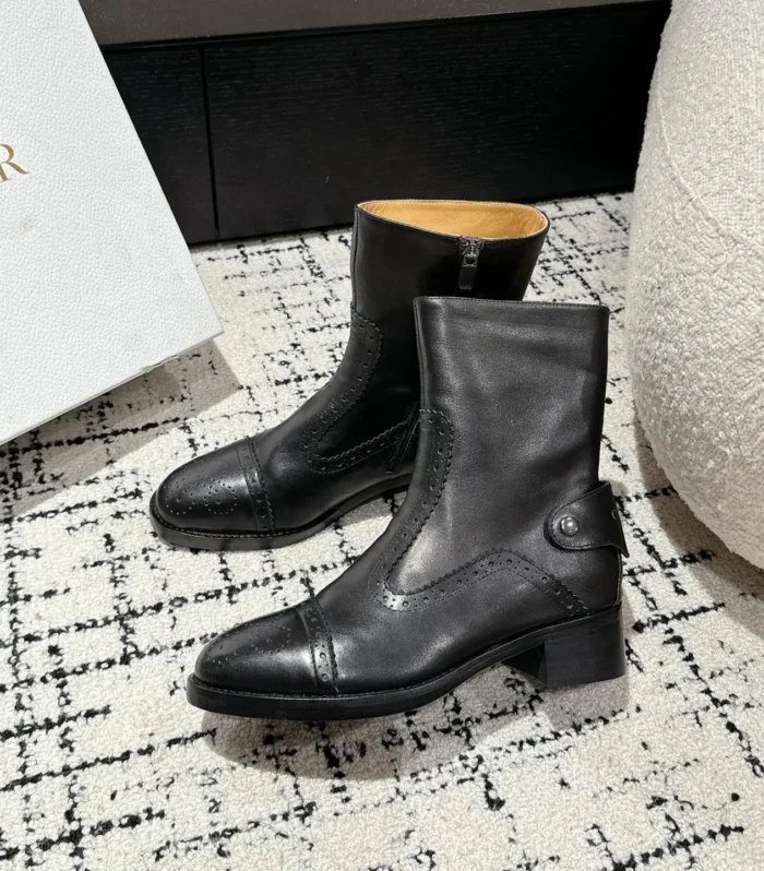 CD Ankle Boots Black Classic Pattern Calfskin