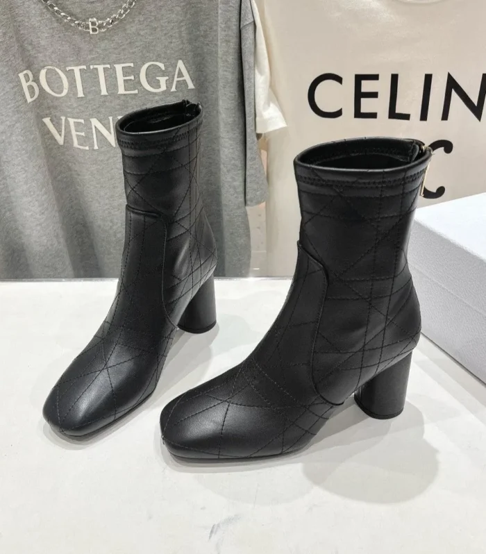 CD Ankle Boots 85mm Black Lambskin