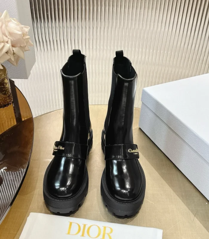 CD 25 short  boots black calfskin 438779