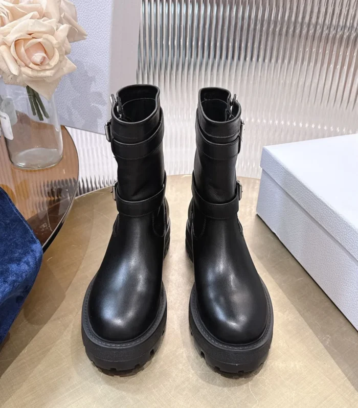 CD 25 short  boots black calfskin 438778