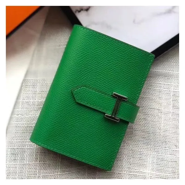 HM Bearn 10cm Mini Wallet In Bamboo Epsom Leather