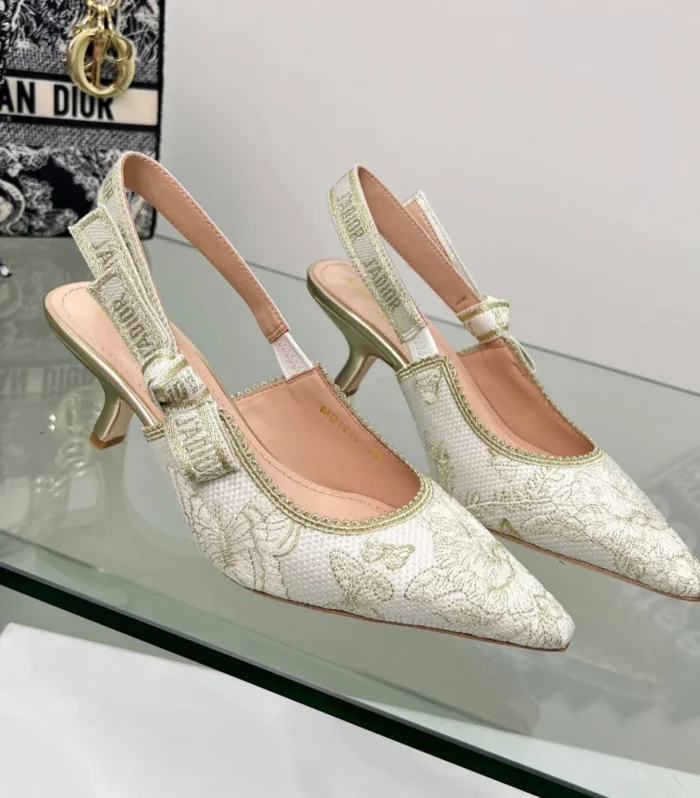CD 25 Slingback Pump Cream Transparent Mesh