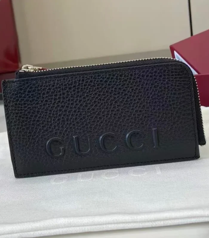 Gucci 25 Wallet Black Grained Cowhide 290505